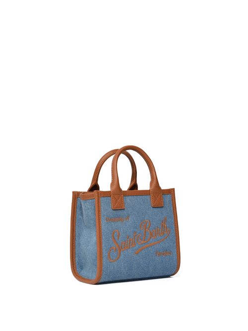 Borsa Vanity Mini in denim e pelle martellata Mc2 Saint Barth | VANMI00101515L